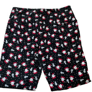 Black Leggings Holiday Christmas Slimming Santa Petite Large Red / White /Black